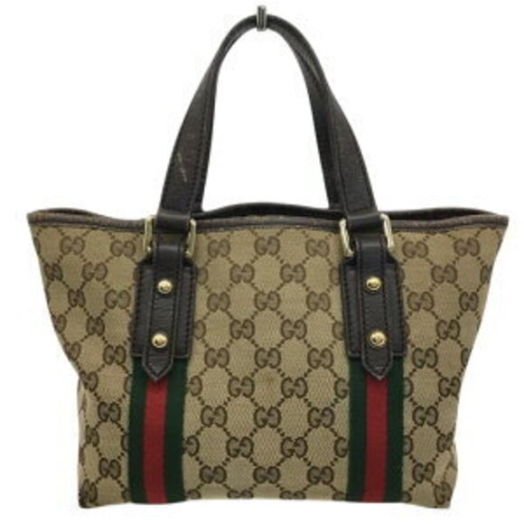 Gucci Sherry Line Tote Bag GG Canvas Brown - Picture 2 of 8